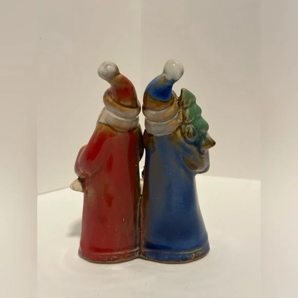 Porcelain Santas Tea Light Holder - Picture 2 of 9